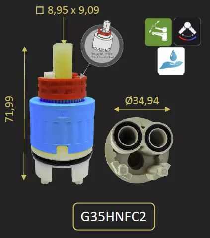 CARTOUCHE �35 HAUTE NF C2 U3 ET TEMPERATURE PROGRAMMABLE - PAINI R�f. G35HNFC2