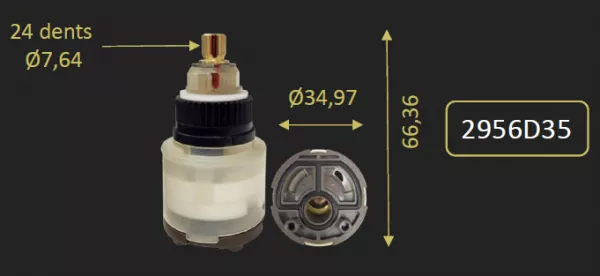 CARTOUCHE THERMOSTATIQUE DU  78CR702THB OU 78690THA - PAINI R�f. 2956D35