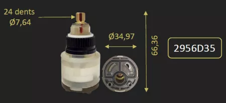 CARTOUCHE THERMOSTATIQUE DU  78CR702THB OU 78690THA - PAINI R&eacute;f. 2956D35