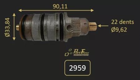 CARTOUCHE THERMOSTATIQUE NF C2 POUR MITIGEUR APPARENT OU ENCASTRE - PAINI R&eacute;f. 2959