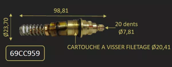 CARTOUCHE THERMOSTATIQUE POUR LE 732CR511TH - PAINI R�f. 69CC959