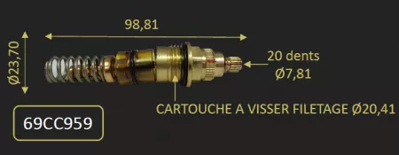 CARTOUCHE THERMOSTATIQUE POUR LE 732CR511TH - PAINI R&eacute;f. 69CC959