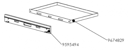 Cendrier complet (bac 9674829 + façade 9595494) pour foyer Lorflam 733 ou 803