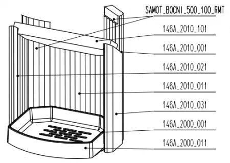 Chambre de combustion LORFLAM / OFEN 11 - LORFLAM / OFEN R&eacute;f. 146A2000001