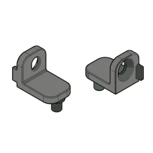 Charnière porte foyer (2 pcs) - MCZ (Cadel-FreePoint-Red) Réf.412008063