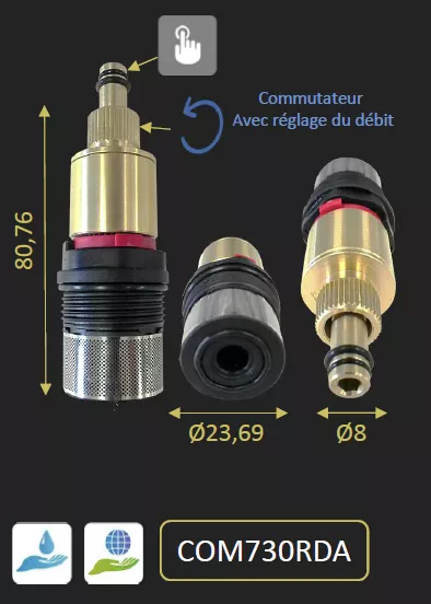 COMMUTATEUR AVEC REGLAGE DE DEBIT DU MIT730RD - PAINI R�f. COM730RDA