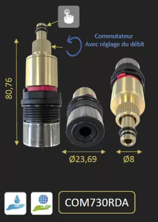 COMMUTATEUR AVEC REGLAGE DE DEBIT DU MIT730RD - PAINI R&eacute;f. COM730RDA