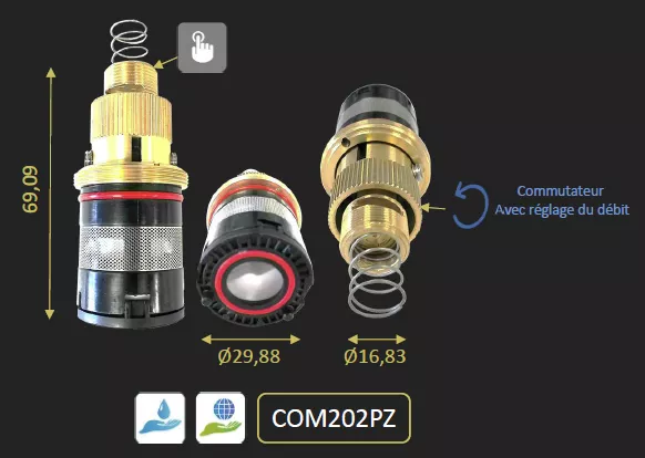COMMUTATEUR ON/OFF POUR 202PZ220TH 202CR220TH - PAINI R�f. COM202PZ