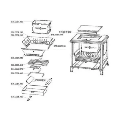 Corbeille droite de convecteur - GODIN 3741