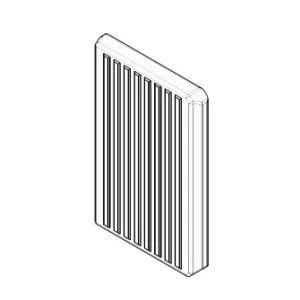 C�t� ant�rieur droit/gauche en Alutec - MCZ (Cadel-FreePoint-Red) R�f.42050163