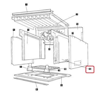COTE DROIT FONTE HF50 (INSERT 652-654) - SUPRA R�f. 03765 (S)