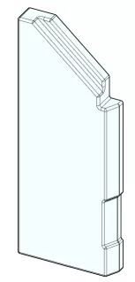 C&ocirc;t&eacute; gauche en Alutec&reg; - MCZ (Cadel-FreePoint-Red) R&eacute;f.41151102901