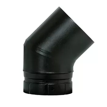 Coude � segments �130 M/F 45� �maill� noir mat - Poujoulat r�f. 56130922
