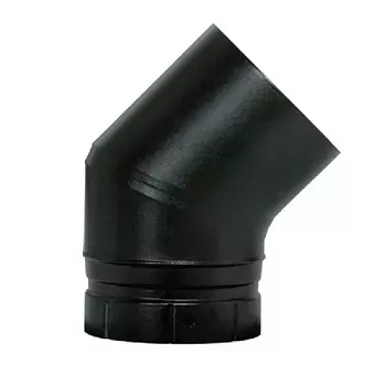 Coude � segments �130 M/F 45� �maill� noir mat - Poujoulat r�f. 56130922