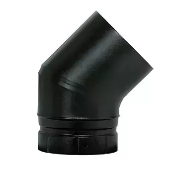 Coude � segments �130 M/F 45� �maill� noir mat - Poujoulat r�f. 56130922