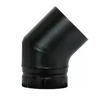 Coude � segments �130 M/F 45� �maill� noir mat - Poujoulat r�f. 56130922