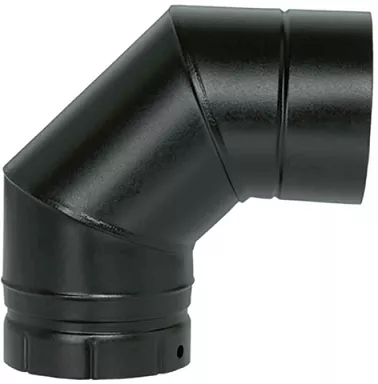 Coude � segments �130 M/F 90� �maill� noir mat - Poujoulat r�f. 56130842