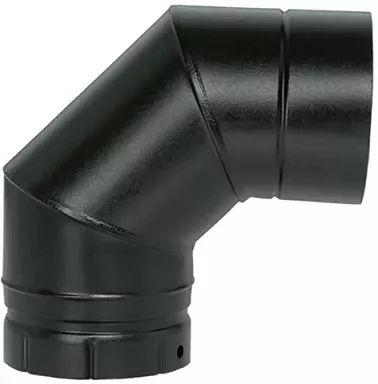 Coude � segments �130 M/F 90� �maill� noir mat - Poujoulat r�f. 56130842