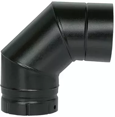 Coude � segments �130 M/F 90� �maill� noir mat - Poujoulat r�f. 56130842