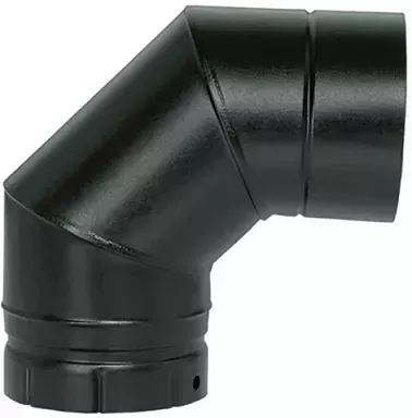 Coude � segments �130 M/F 90� �maill� noir mat - Poujoulat r�f. 56130842