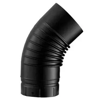 Coude pliss� �130 M/F 45� �maill� noir mat - Poujoulat r�f. 56130921