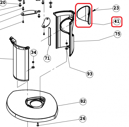 COUVERCLE SOCLE ASTRO3 ANTRACITE - DOVRE R&eacute;f. 70.15361.020