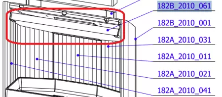D&eacute;flecteur chamotte LORFLAM / OFEN 18 - LORFLAM / OFEN R&eacute;f. 182B2010061