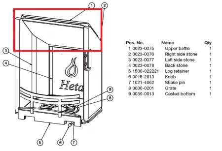 D&eacute;flecteur en vermiculite - Heta Scan-Line r&eacute;f.0023-0075