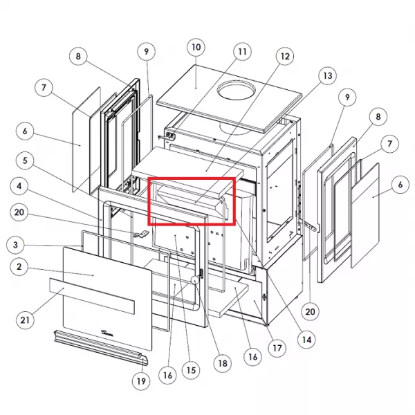 D�flecteur inf�rieur vermiculite - LACUNZA r�f. 5021100009