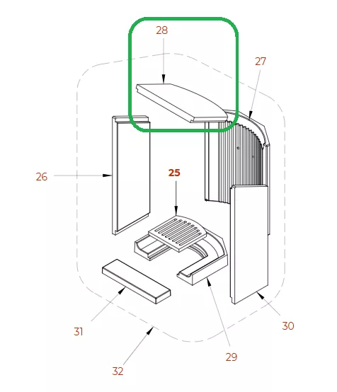 D�flecteur sup�rieur - PALAZETTI R�f. 895308290