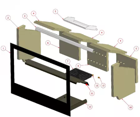 Déflecteur supérieur en métal - ROCAL réf. VRM5931-35