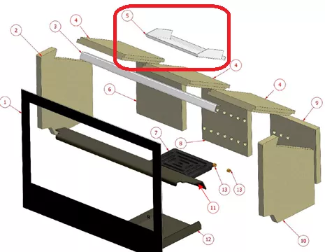D�flecteur sup�rieur m�tal - ROCAL r�f. M5911-14