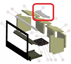 D�flecteur sup�rieur m�tal - ROCAL r�f. M5916-14