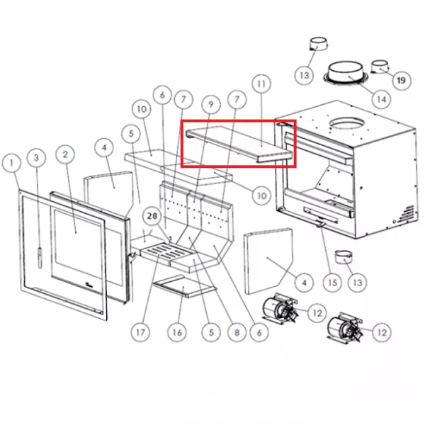 D�flecteur sup�rieur t�le - LACUNZA r�f. 5046000004