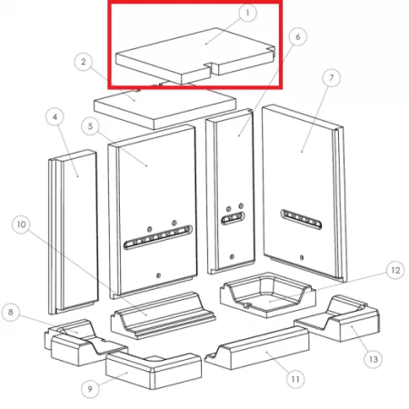 D&eacute;flecteur sup&eacute;rieur vermiculite - LACUNZA r&eacute;f. 5046700002