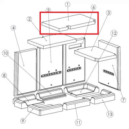 D&eacute;flecteur sup&eacute;rieur vermiculite - LACUNZA r&eacute;f. 5046800004