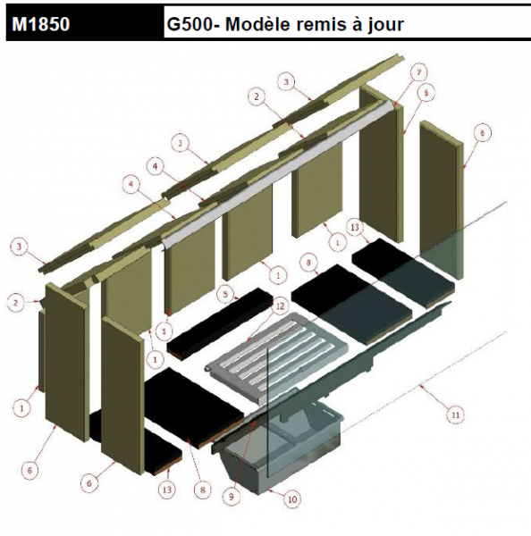 D�flecteur vermiculite arri�re - ROCAL r�f. VRM1850-3