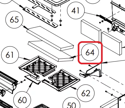D&eacute;flecteur vermiculite dessous Tai 45WD - DOVRE R&eacute;f. 70.77557.000 (SUIVI)