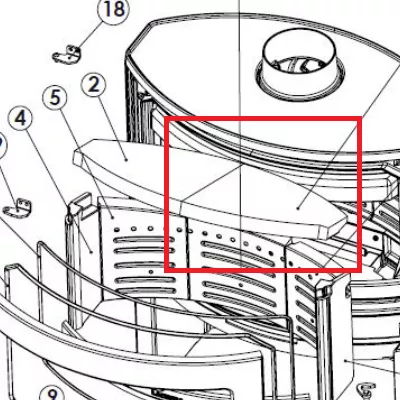 Déflecteur vermiculite droit - INVICTA / DEVILLE Réf. 3000001330745