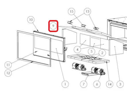 Demi-déflecteur vermiculite (à l\'unité) - LACUNZA réf. 5040000899