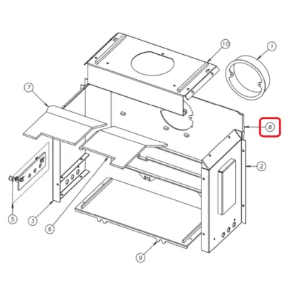 DERRIERE POELE REGENCE 3144 OU 3754 - GODIN R�f. 32401314400 (STOCK)