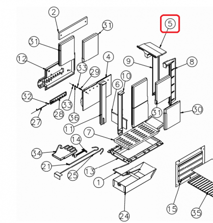 DESSUS FOYER 240156 - GODIN Réf. 11113240156000