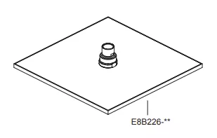 Douche de t&ecirc;te chrom&eacute;e - JACOB DELAFON r&eacute;f. E8B226-CP