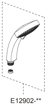 Douchette &agrave; main chrom&eacute;e - JACOB DELAFON R&eacute;f. E12902-CP