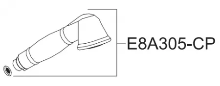 Douchette chrom&eacute;e Fairfax - Jacob Delafon R&eacute;f. E8A305-CP