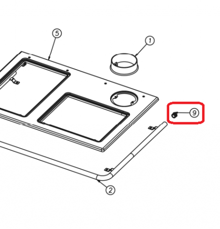 EMBOUT ROND CHROME D 25 - GODIN R&eacute;f. 00001308428