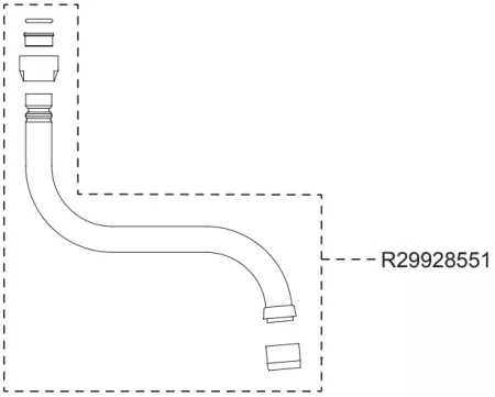 Ensemble bec chrom&eacute; mural - Jacob Delafon R&eacute;f. R29928551