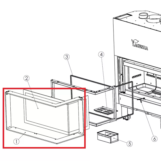 Ensemble cadre ext�rieur mont� - LACUNZA r�f. 5046700020