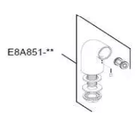 Ensemble colonnette chrom&eacute;e (&agrave; l\'unit&eacute;) - Jacob Delafon R&eacute;f. E8A851-CP