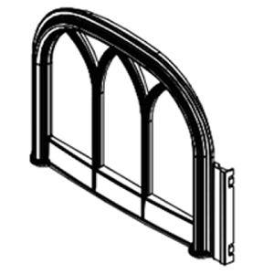 Ensemble complet de portes gothiques Noir mat - STOVAX R�f. HUM35.8A